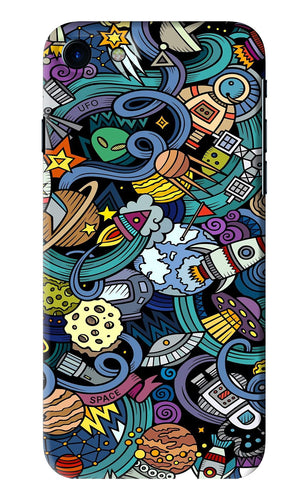Space Abstract iPhone 7 Back Skin Wrap