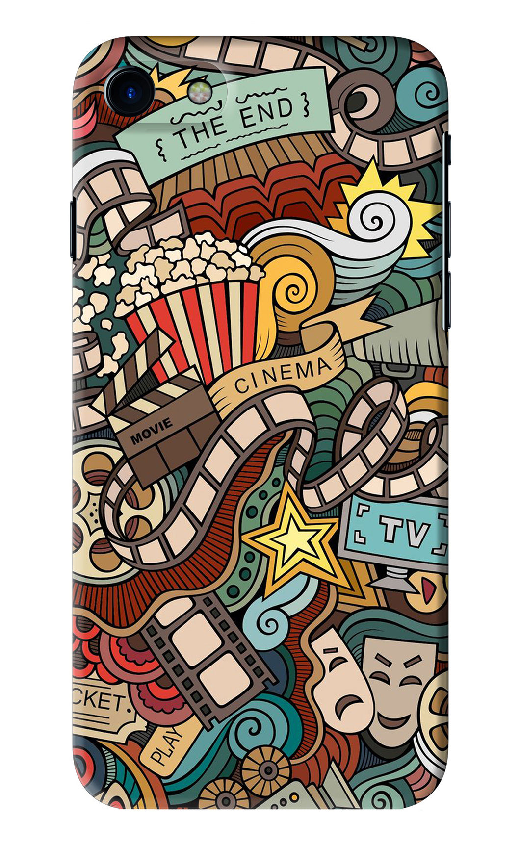 Cinema Abstract iPhone 7 Back Skin Wrap