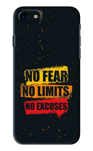 No Fear No Limits No Excuses iPhone 7 Back Skin Wrap