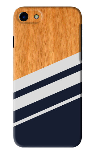 Black And White Wooden iPhone 7 Back Skin Wrap