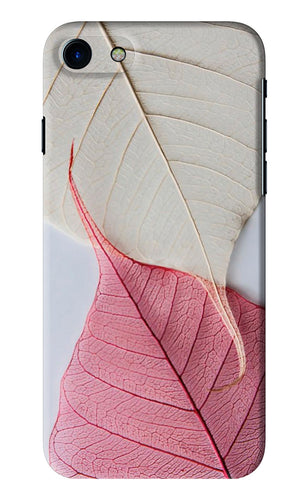 White Pink Leaf iPhone 7 Back Skin Wrap