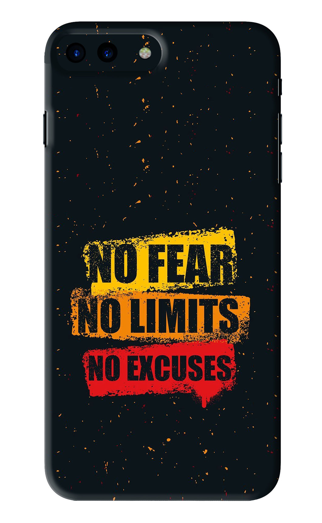 No Fear No Limits No Excuses iPhone 7 Plus Back Skin Wrap