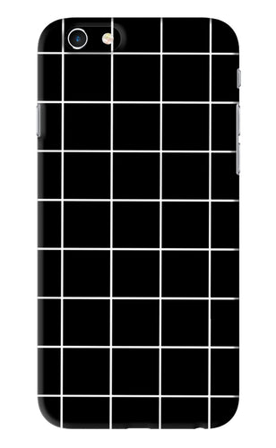 White Grid iPhone 6S Back Skin Wrap
