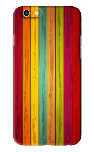 Multicolor Wooden iPhone 6S Back Skin Wrap