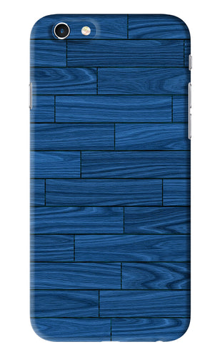 Blue Wooden Texture iPhone 6S Back Skin Wrap