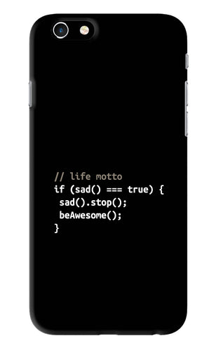 Life Motto Code iPhone 6S Back Skin Wrap