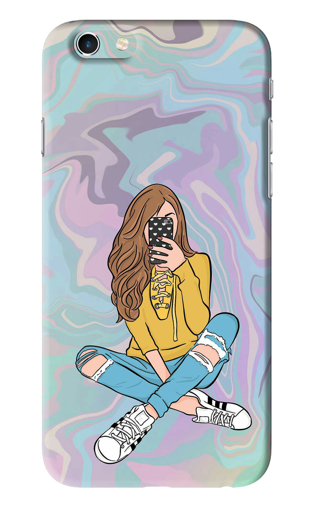 Selfie Girl iPhone 6S Back Skin Wrap