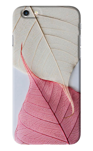 White Pink Leaf iPhone 6S Back Skin Wrap