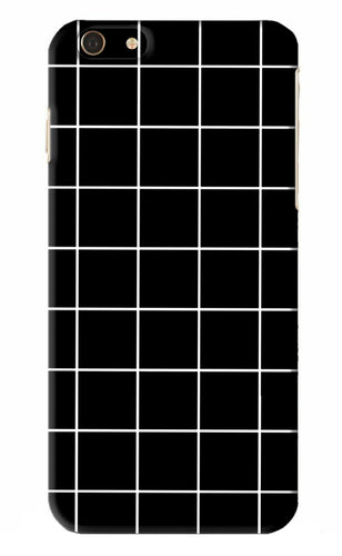 White Grid iPhone 6S Plus Back Skin Wrap