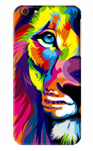 Lion Half Face iPhone 6S Plus Back Skin Wrap