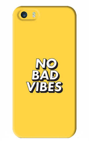 No Bad Vibes iPhone 5S Back Skin Wrap