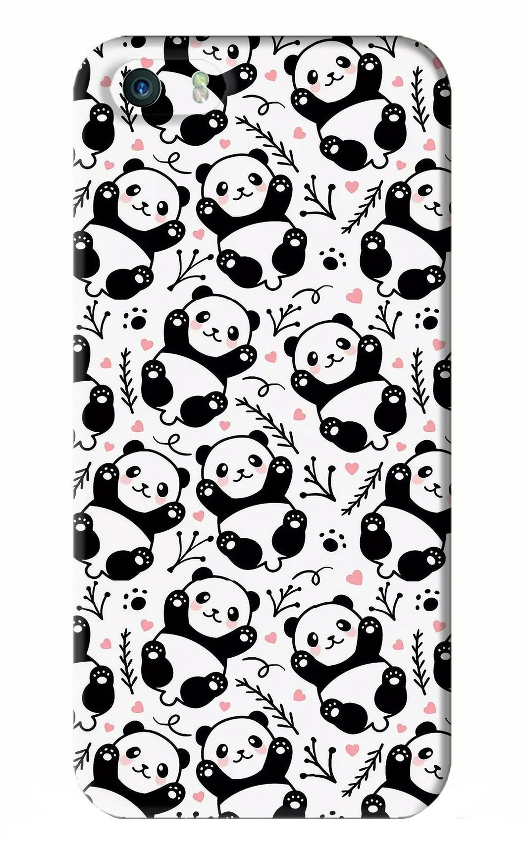 Cute Panda iPhone 5S Back Skin Wrap