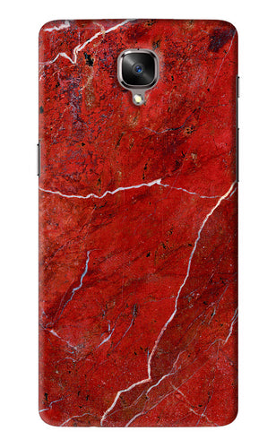 Red Marble Design OnePlus 3 Back Skin Wrap