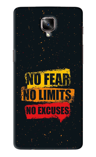 No Fear No Limits No Excuses OnePlus 3 Back Skin Wrap