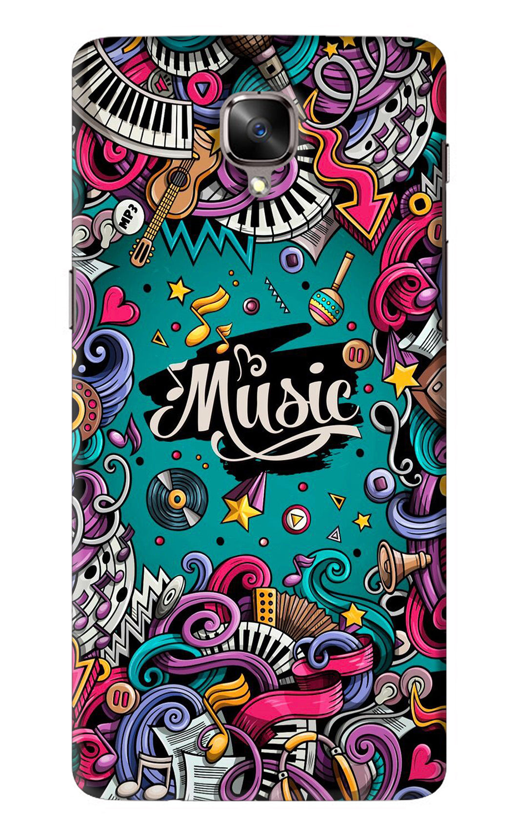 Music Graffiti OnePlus 3 Back Skin Wrap