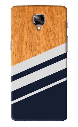 Black And White Wooden OnePlus 3 Back Skin Wrap