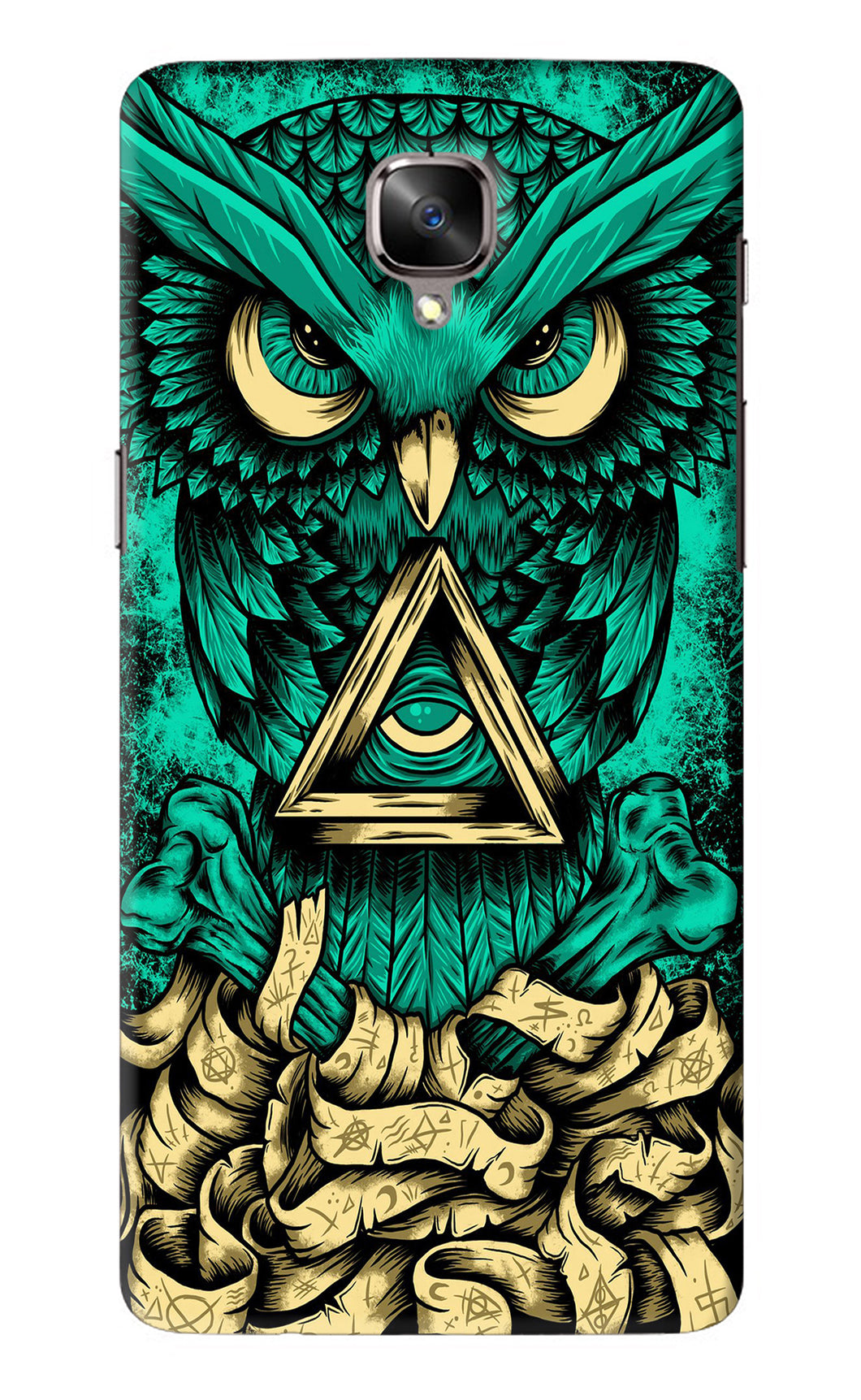 Green Owl OnePlus 3 Back Skin Wrap