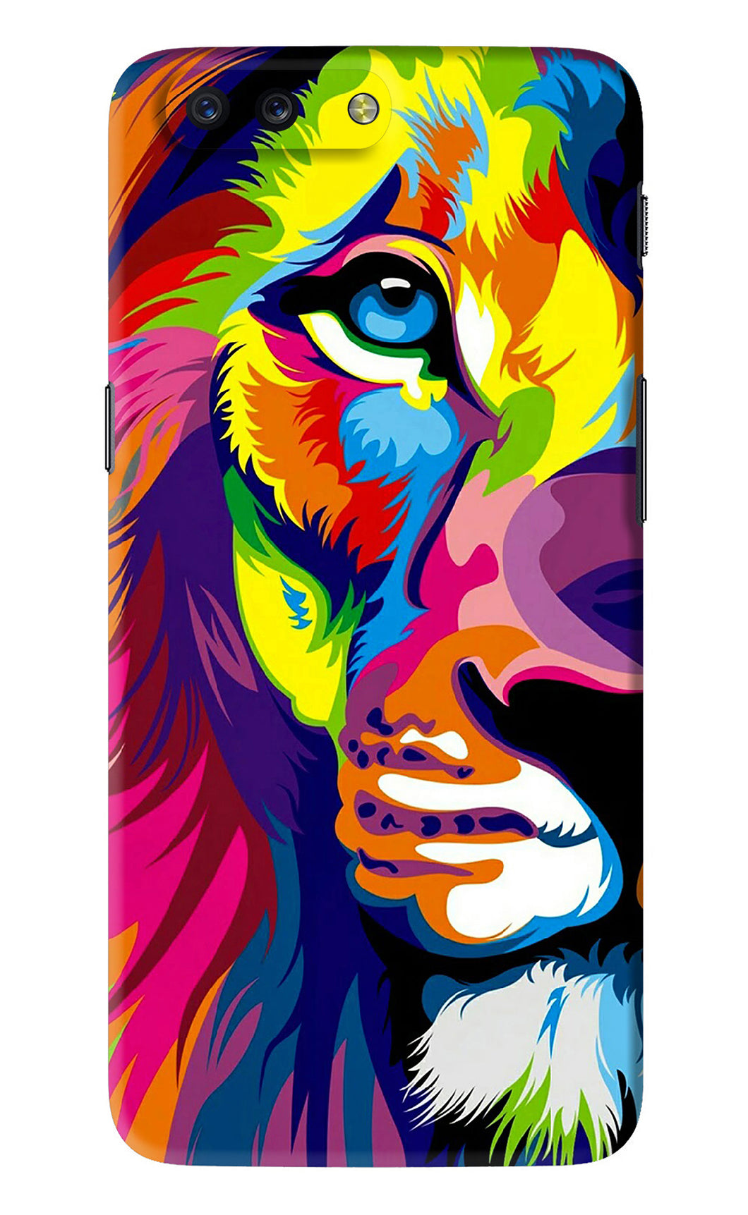 Lion Half Face OnePlus 5 Back Skin Wrap