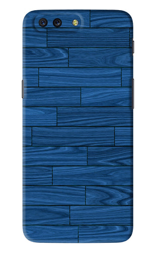 Blue Wooden Texture OnePlus 5 Back Skin Wrap