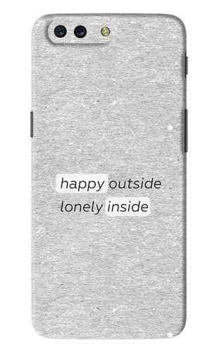 Happy Outside Lonely Inside OnePlus 5 Back Skin Wrap