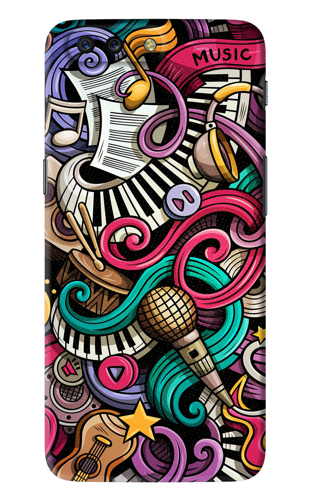 Music Abstract OnePlus 5 Back Skin Wrap