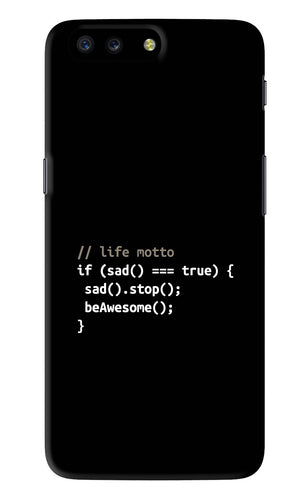 Life Motto Code OnePlus 5 Back Skin Wrap