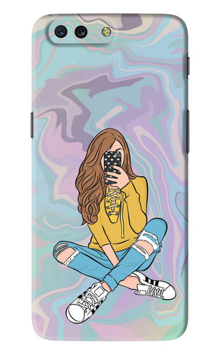 Selfie Girl OnePlus 5 Back Skin Wrap