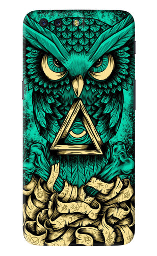 Green Owl OnePlus 5 Back Skin Wrap