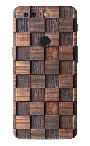 Wooden Cube Design OnePlus 5T Back Skin Wrap
