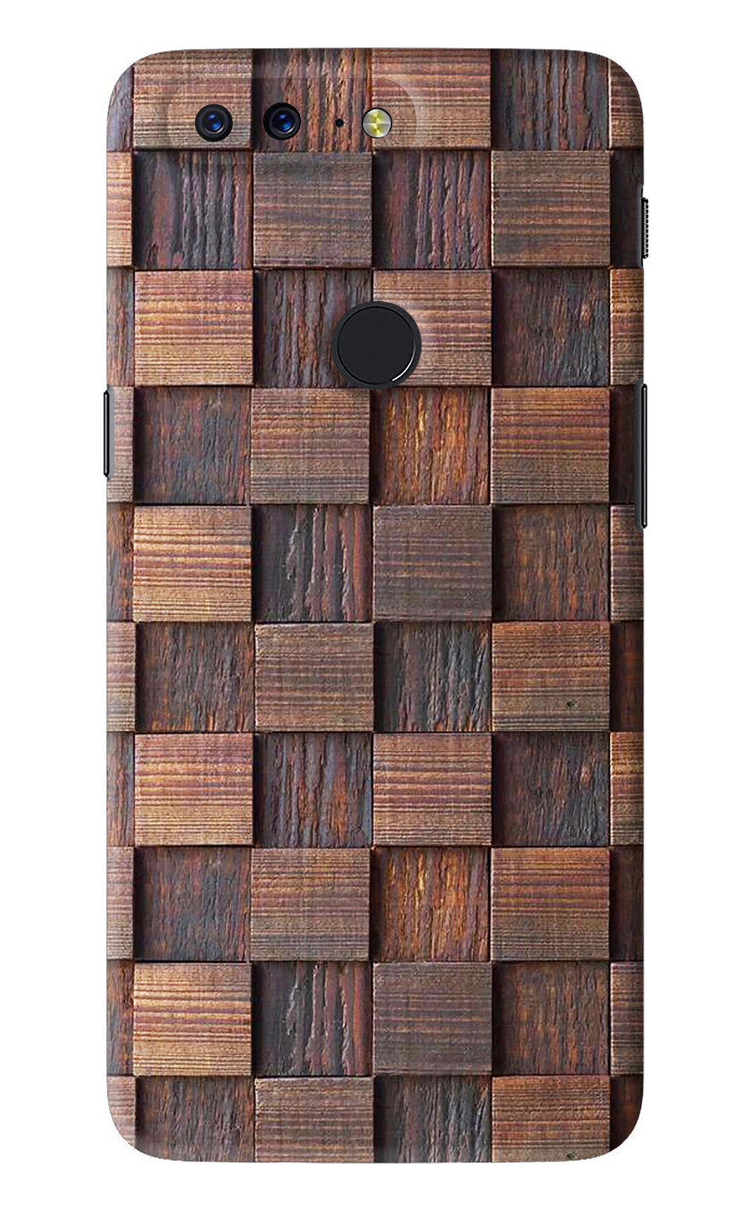 Wooden Cube Design OnePlus 5T Back Skin Wrap