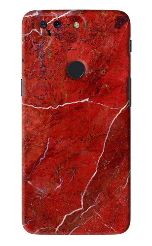 Red Marble Design OnePlus 5T Back Skin Wrap