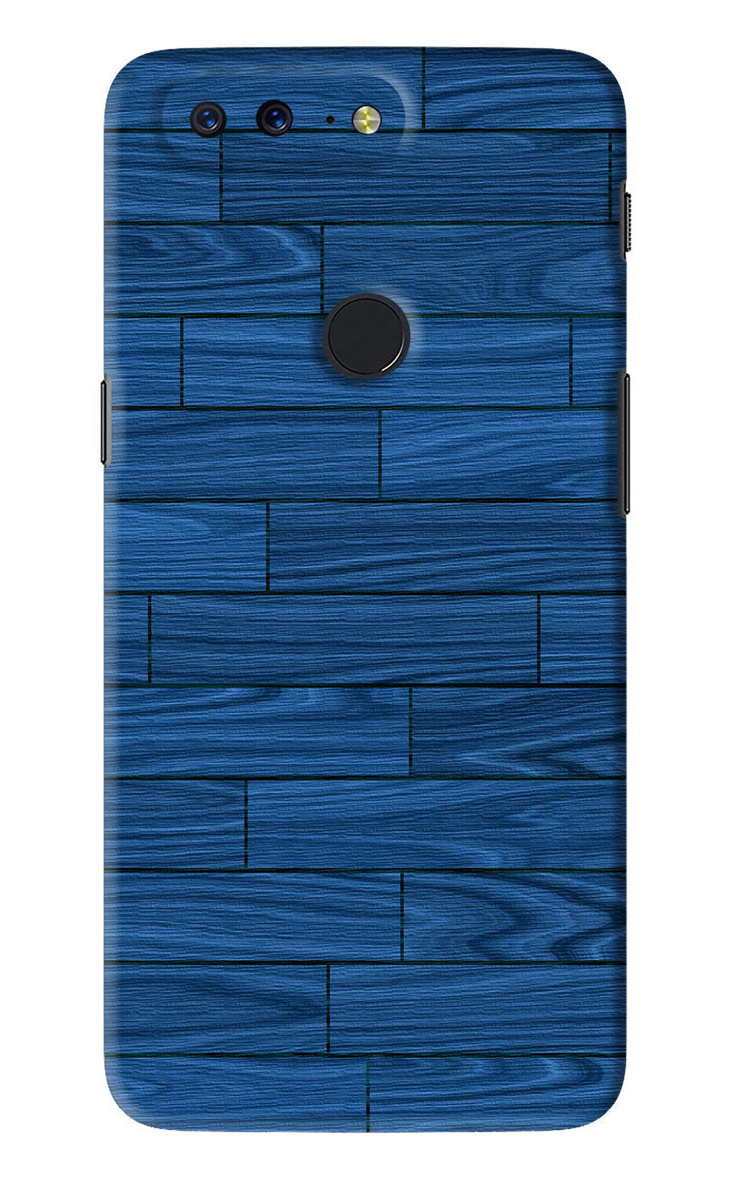 Blue Wooden Texture OnePlus 5T Back Skin Wrap