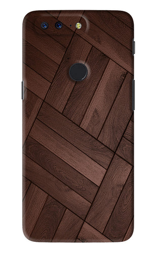 Wooden Texture Design OnePlus 5T Back Skin Wrap