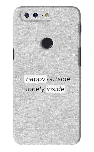 Happy Outside Lonely Inside OnePlus 5T Back Skin Wrap