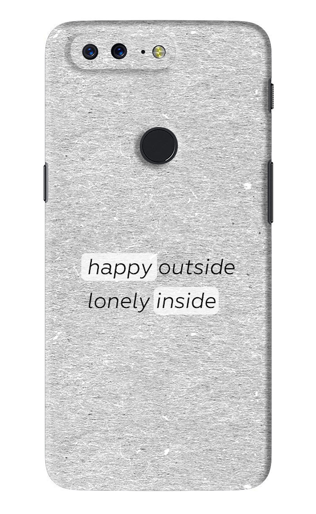 Happy Outside Lonely Inside OnePlus 5T Back Skin Wrap