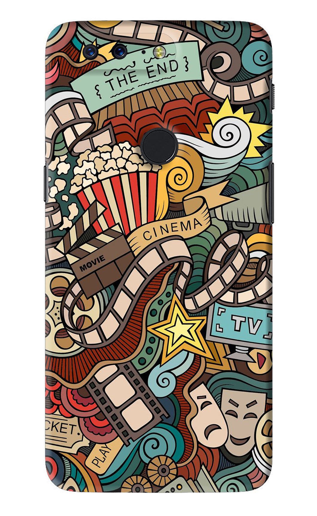 Cinema Abstract OnePlus 5T Back Skin Wrap