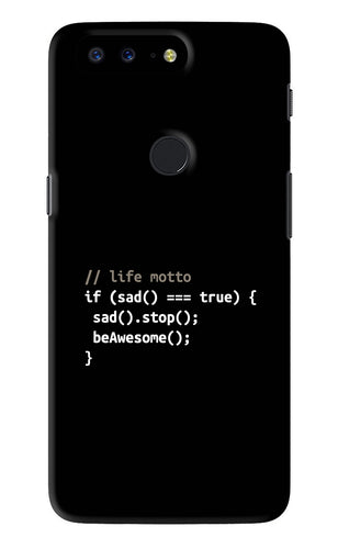 Life Motto Code OnePlus 5T Back Skin Wrap
