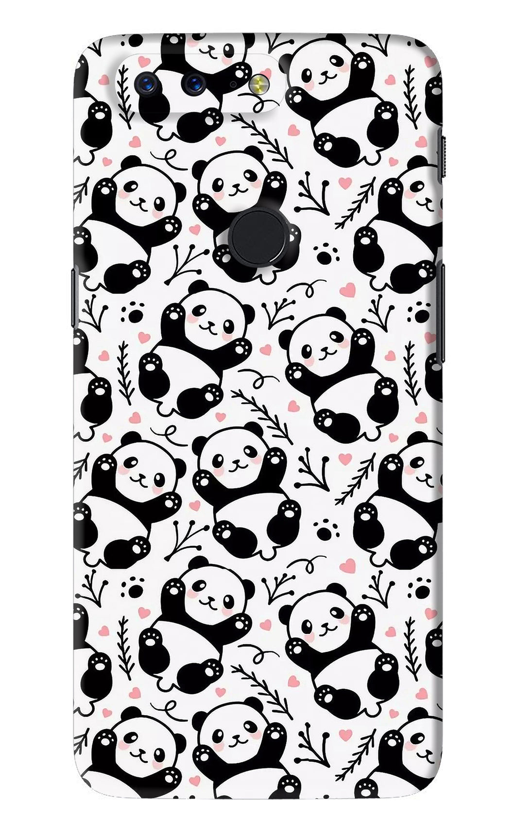Cute Panda OnePlus 5T Back Skin Wrap