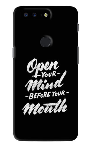 Open Your Mind Before Your Mouth OnePlus 5T Back Skin Wrap