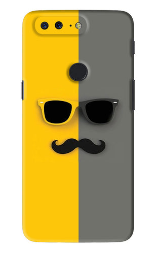 Sunglasses with Mustache OnePlus 5T Back Skin Wrap