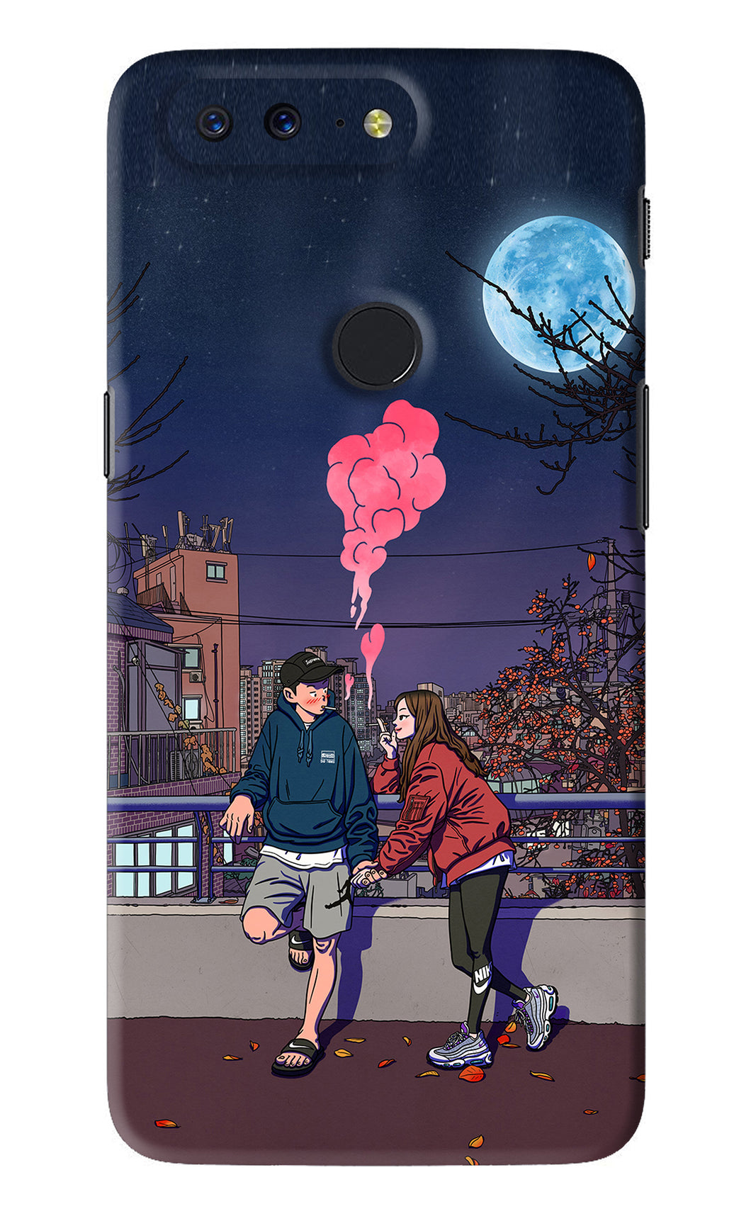 Chilling Couple OnePlus 5T Back Skin Wrap