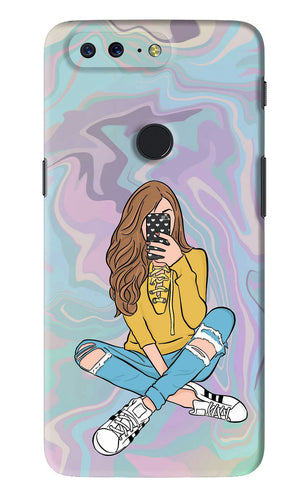 Selfie Girl OnePlus 5T Back Skin Wrap