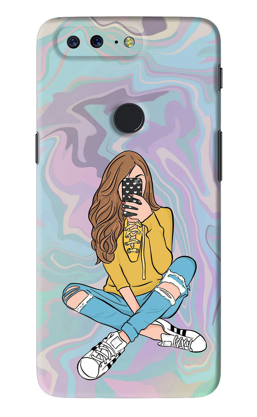 Selfie Girl OnePlus 5T Back Skin Wrap