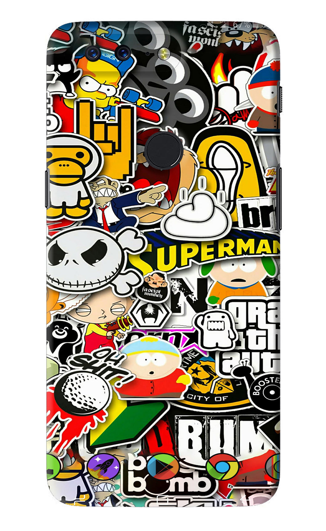Sticker Bomb OnePlus 5T Back Skin Wrap
