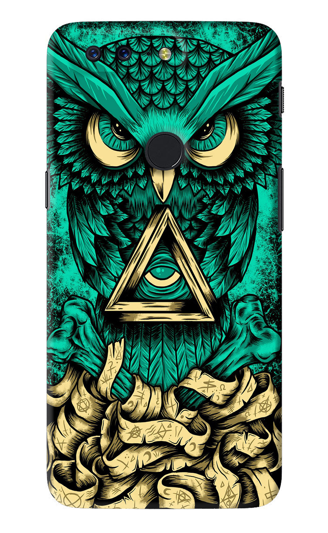 Green Owl OnePlus 5T Back Skin Wrap