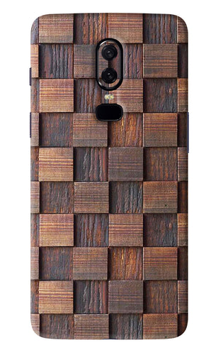 Wooden Cube Design OnePlus 6 Back Skin Wrap
