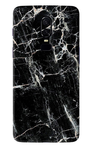 Black Marble Texture 1 OnePlus 6 Back Skin Wrap