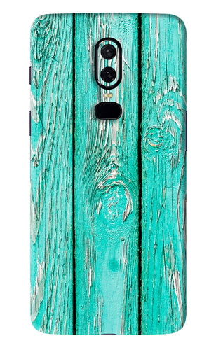 Blue Wood OnePlus 6 Back Skin Wrap