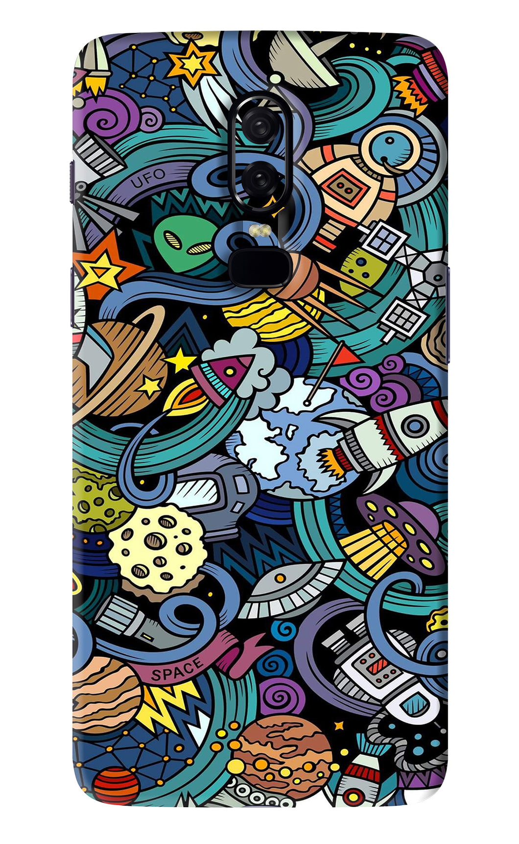Space Abstract OnePlus 6 Back Skin Wrap