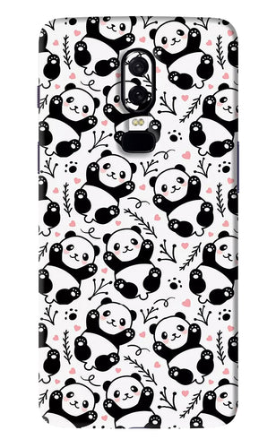 Cute Panda OnePlus 6 Back Skin Wrap